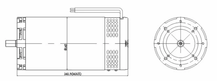 Efficient 145mm DC Motor